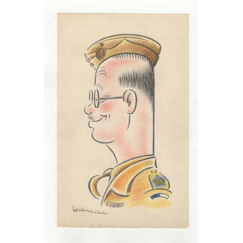 1197 - British WWII Caricatures of the Officers of the 3rd Trades Training Battalion, Royal Corps of Signal... 