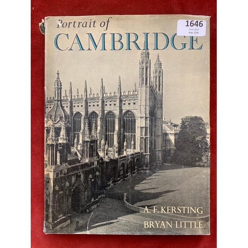 1646 - Book-'Portrait of Cambridge-Photographer A.F Kersting (Black and white photos) the author Bryan Litt... 