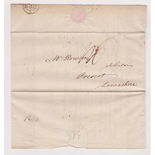 402 - Great Britain 1804 - Postal History EL dated 14.12.1804-posted to Prescot Lancs-black 2 ring D.A.E 1... 