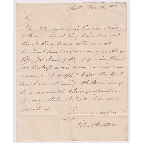 404 - Great Britain 1812 - Postal History EL dated Dec 26th 1812, Chester posted to Settle - Manuscript 8 ... 