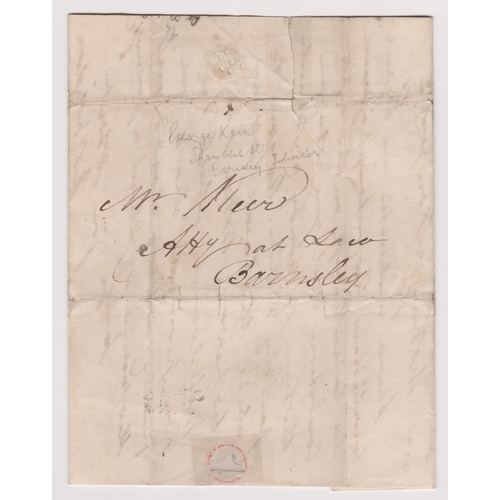 419 - Great Britain 1824-Postal History EL dated 1st May 1824 York posted to Barnsley