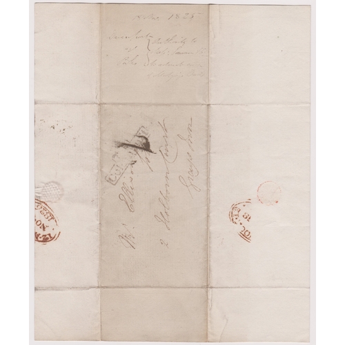 430 - Great Britain 1825-Postal History EL dated 18th Nov 1825 posted to London-manuscript 2-boxed T.P Col... 