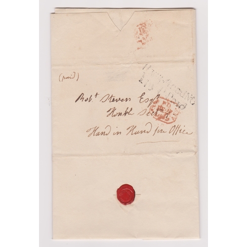 472 - Great Britain 1839-Postal History-EL dated 26th Dec Hampstead posted Within London-black 2 line Hamp... 