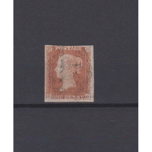 478 - Great Britain 1841-SG9 1d pale red brown-worn plates-cat value £45