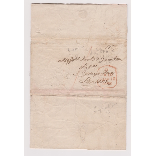 479 - Great Britain 1842-Postal History-EL dated April 11th 1842 posted to London-black AP11 1842 Bridgewa... 