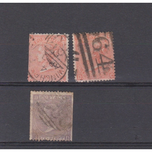 513 - Great Britain 1865-67-SG95- used 4d deep vermilion plate 7-edge trimmed SG95 used 4d deep vermilion ... 