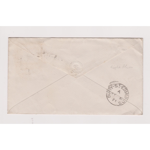 517 - Great Britain 1872-envelope posted to Bury St Edmunds cancelled 5.5.71 with a Harleston duplex cance... 