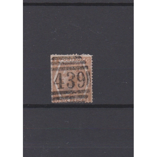 521 - Great Britain 1872-Definitive SG122a used 6d plate 11-cat value £65