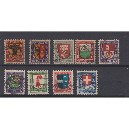 902 - Switzerland 1918-1926 Pro Juventute Children's fund SG J9-J10 1918, J11-J13 used 1919 and J36-39 192... 