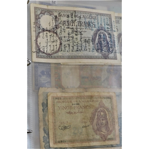 653 - Algeria 1941-1983-collection with twelve earlier notes (VG) latter 9 (poor to GVF) (21)