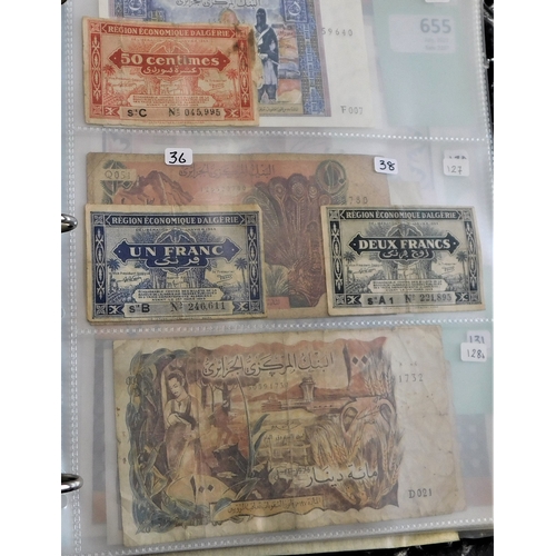 653 - Algeria 1941-1983-collection with twelve earlier notes (VG) latter 9 (poor to GVF) (21)