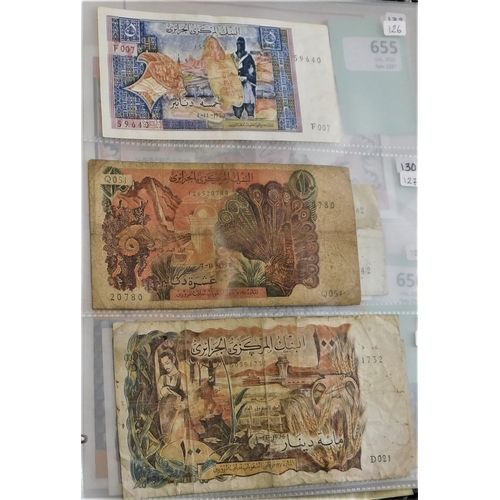 653 - Algeria 1941-1983-collection with twelve earlier notes (VG) latter 9 (poor to GVF) (21)