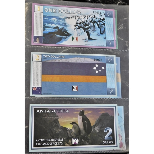 658 - Antarctica (overseas exchange office) six exchangeable notes-1 dollar to 5 dollars-Penguins etc AUNC