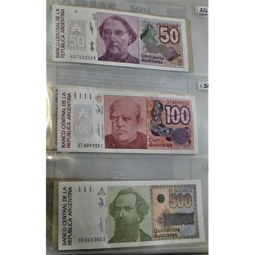 659 - Argentina 1947-1998-A collection of (50 notes) VF to UNC condition, good basis