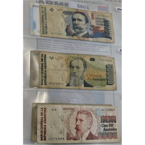 659 - Argentina 1947-1998-A collection of (50 notes) VF to UNC condition, good basis