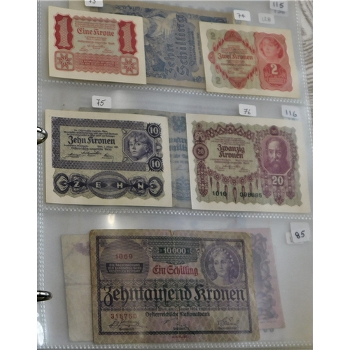 663 - Austria 1904-1984-A range of (24 notes) VG or better