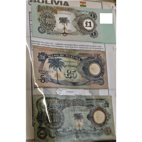 678 - Biafra-5/- and (1 P1 and 2,VG)-5/- and 10/- P3 and 4 VF+EF-£1 P5 AUNC-£5 and £10 P6+7 VF -(7)