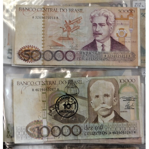 681 - Brazil 1923-2002-Good collection of (150+ notes) modern issues include high values in good condition