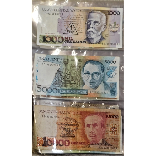 681 - Brazil 1923-2002-Good collection of (150+ notes) modern issues include high values in good condition