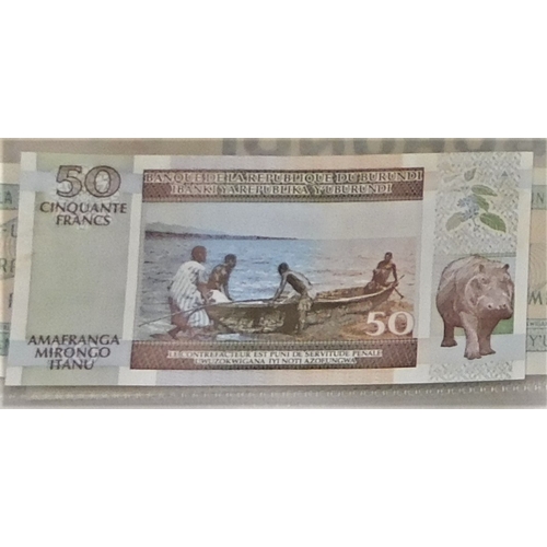 688 - Burundi 1977-2004-P27-P45 range of (10 notes)