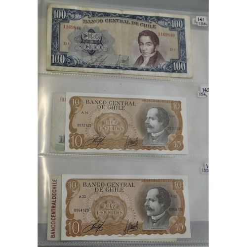 698 - Chile-A range of (16 notes) P81 to P161 VF to AUNC