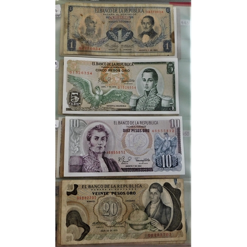 699a - Colombia 1927-2001-A range of (23 notes) used condition