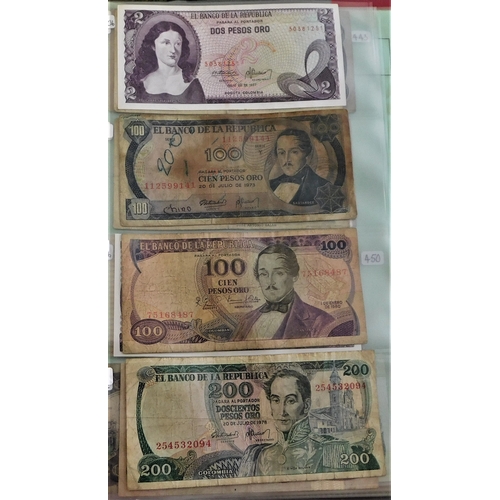 699a - Colombia 1927-2001-A range of (23 notes) used condition