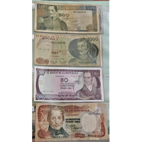 699a - Colombia 1927-2001-A range of (23 notes) used condition