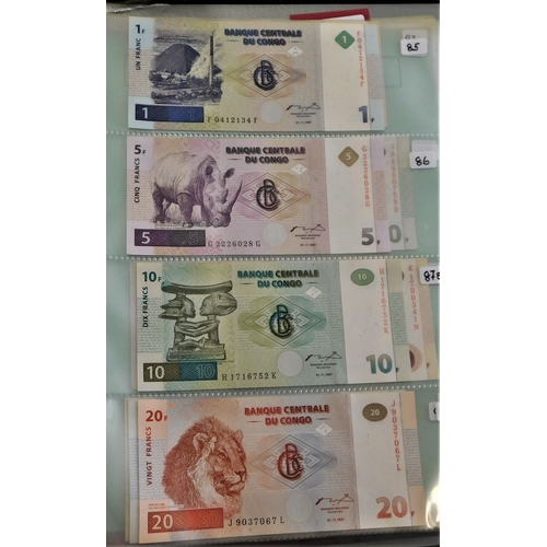 699e - Congo 1997- Banque Centrale du Congo-P80-P96 and 2007 50-500 Francs all AUNC (19)