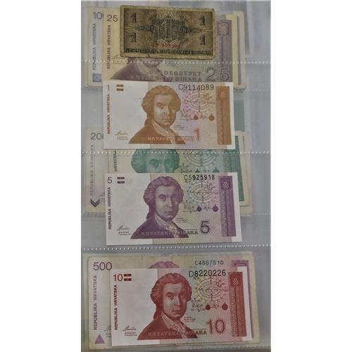 699g - Croatia 1991-1994- range of (32 notes) mostly AUNC, also few earlier, there in unused condition (24)