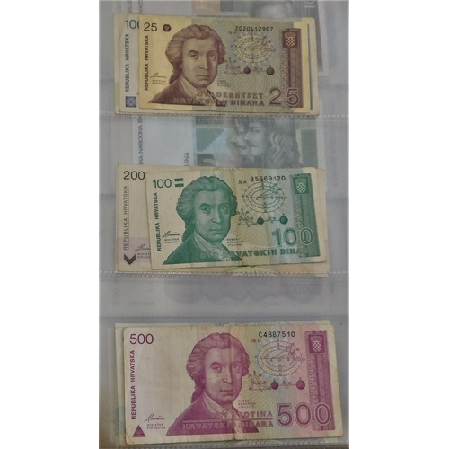 699g - Croatia 1991-1994- range of (32 notes) mostly AUNC, also few earlier, there in unused condition (24)