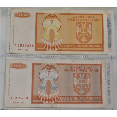 699g - Croatia 1991-1994- range of (32 notes) mostly AUNC, also few earlier, there in unused condition (24)