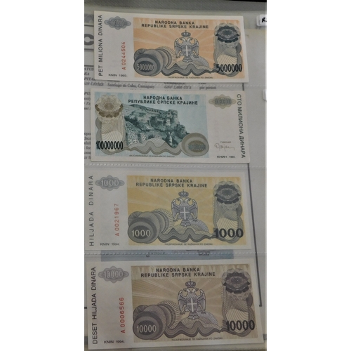 699g - Croatia 1991-1994- range of (32 notes) mostly AUNC, also few earlier, there in unused condition (24)