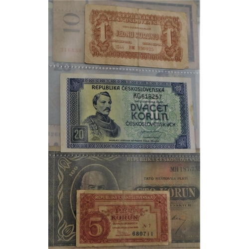 699k - Czechoslovakia-Small range of notes, mostly VF to EF (15)