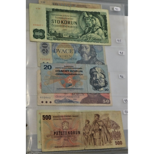 699k - Czechoslovakia-Small range of notes, mostly VF to EF (15)