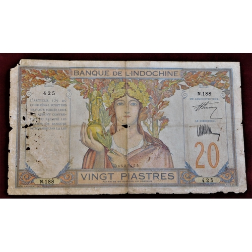 706 - France Shiro China 1921-(P48)-1953 (P109) an interesting range of 32 notes-the early in mixed condit... 