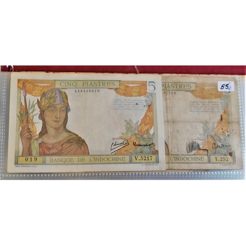 706 - France Shiro China 1921-(P48)-1953 (P109) an interesting range of 32 notes-the early in mixed condit... 