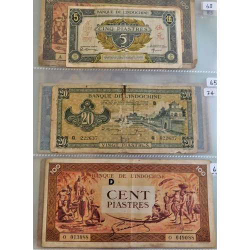 706 - France Shiro China 1921-(P48)-1953 (P109) an interesting range of 32 notes-the early in mixed condit... 