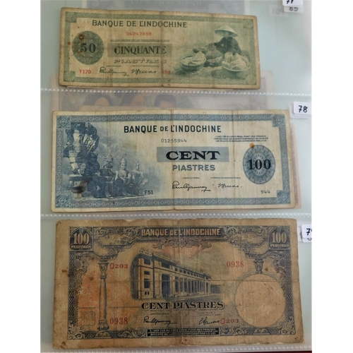 706 - France Shiro China 1921-(P48)-1953 (P109) an interesting range of 32 notes-the early in mixed condit... 