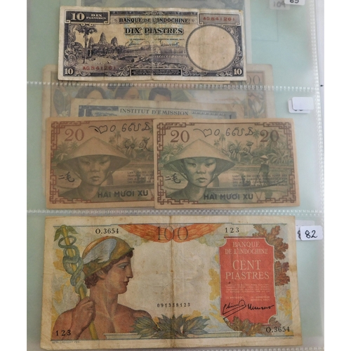 706 - France Shiro China 1921-(P48)-1953 (P109) an interesting range of 32 notes-the early in mixed condit... 