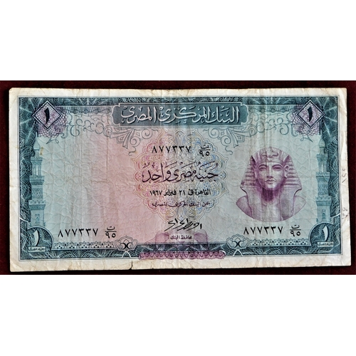 714 - Egypt 1952-2000-Good range of (39) notes VG to AUNC (few earlies poor) includes P67 and P68 AUNC