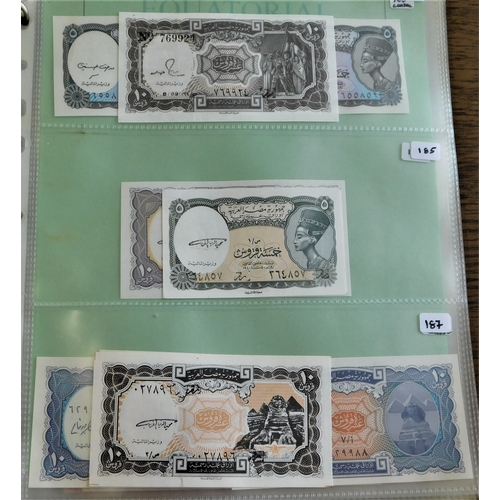 714 - Egypt 1952-2000-Good range of (39) notes VG to AUNC (few earlies poor) includes P67 and P68 AUNC