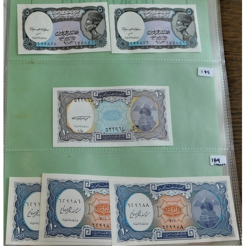 714 - Egypt 1952-2000-Good range of (39) notes VG to AUNC (few earlies poor) includes P67 and P68 AUNC