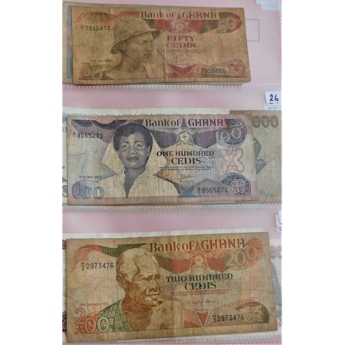 725 - Ghana 1958-2010-A collection of (28) different notes VF to AUNC (28)