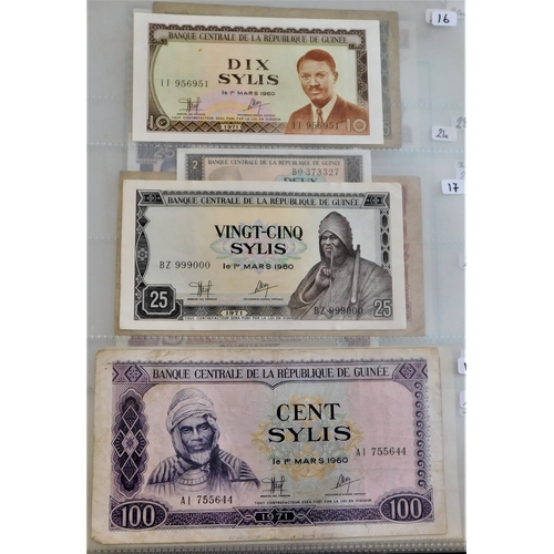 732 - Guinea 1960-2006-A good small collection of (23) notes-VF to AUNC