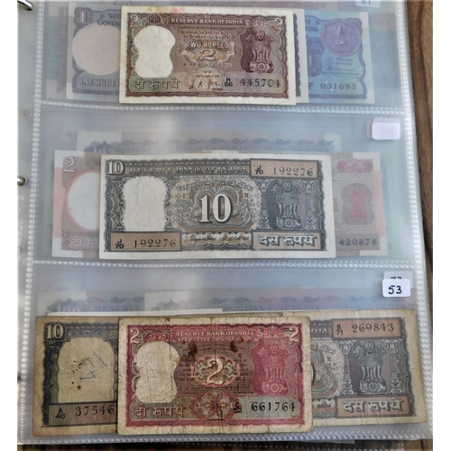 740 - India 1937-2006-Useful range up to 500 Rupees VF to EF, P18 to P99 (33)