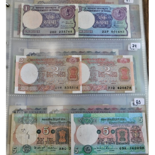 740 - India 1937-2006-Useful range up to 500 Rupees VF to EF, P18 to P99 (33)