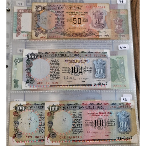 740 - India 1937-2006-Useful range up to 500 Rupees VF to EF, P18 to P99 (33)