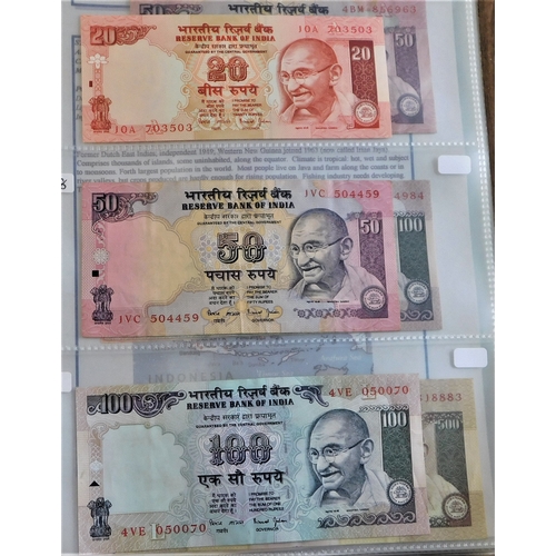 740 - India 1937-2006-Useful range up to 500 Rupees VF to EF, P18 to P99 (33)