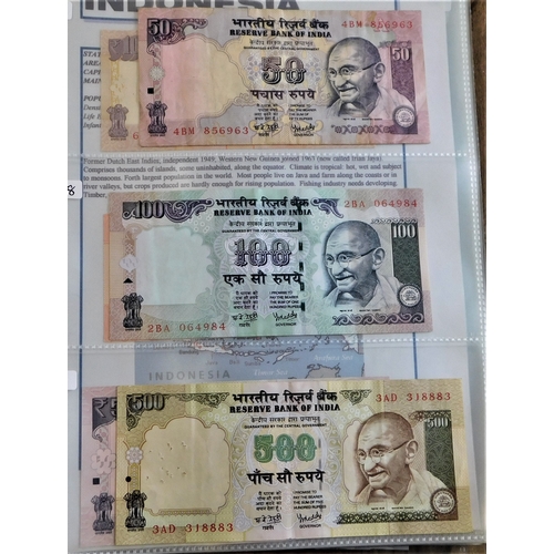 740 - India 1937-2006-Useful range up to 500 Rupees VF to EF, P18 to P99 (33)